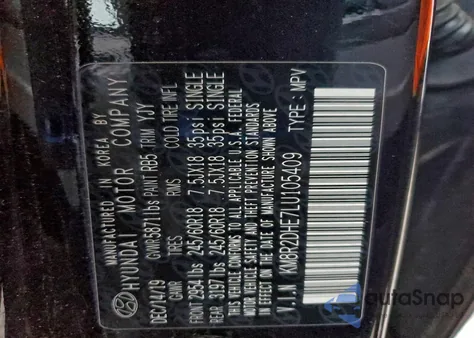 2020 Hyundai Palisade Sel z USA, uszkodzony, nr VIN KM8R2DHE7LU105409